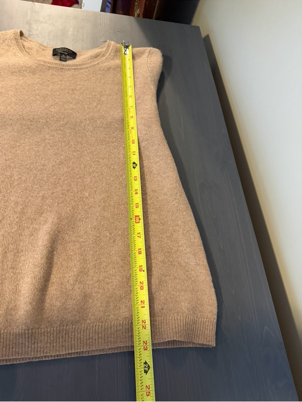 Charter Club Cashmere Classic Camel Crewneck Sweater - Picture 6 of 6